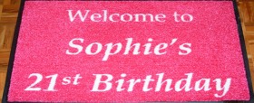 Sophies 21st - Logo dyed mats