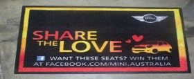 Mini Share The Love Custom Logo Dyed Branded mat